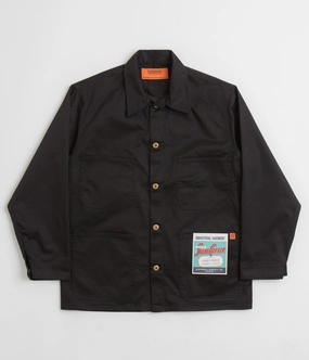 Universal Overall Classic Coverall Jacket - Black Classic Double Stitched Construction