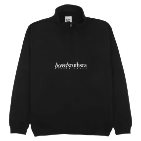 Bored of Southsea Hammer Quarter Zip Sweatshirt - Black / White City Wear
