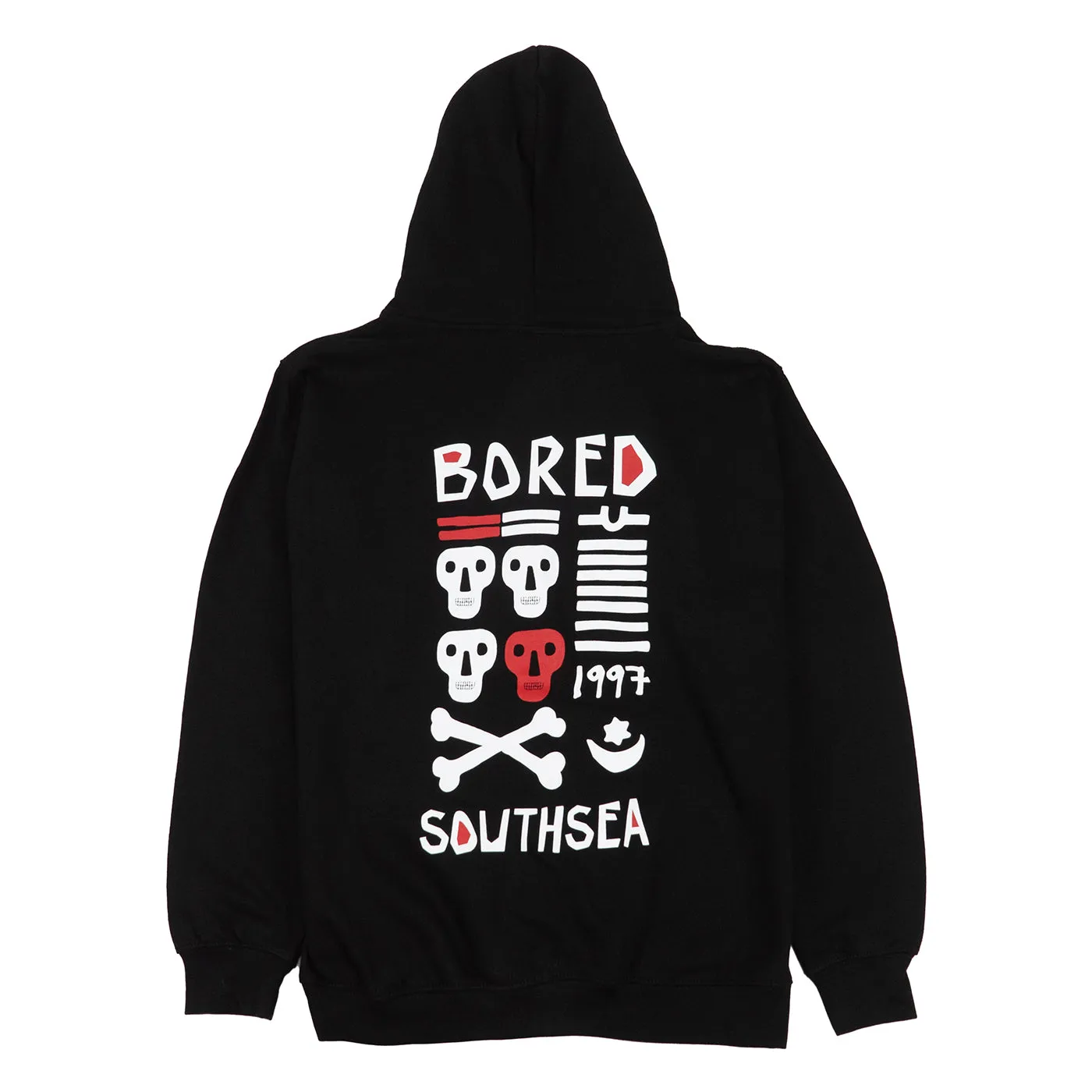 Bored of Southsea Submariner Zip Hoodie - Black Fade Resistant
