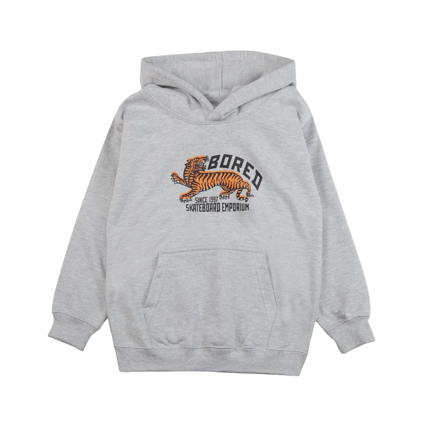 Rabbit like Earth Tones Bored of Southsea Tiger Emporium Kids Hoodie - Heather Grey
