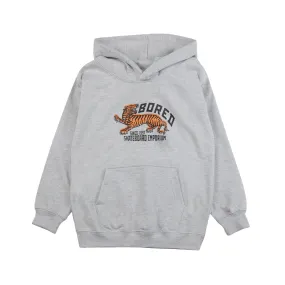 Warm Comfort Flexibility Bored of Southsea Tiger Emporium Kids Hoodie - Heather Grey