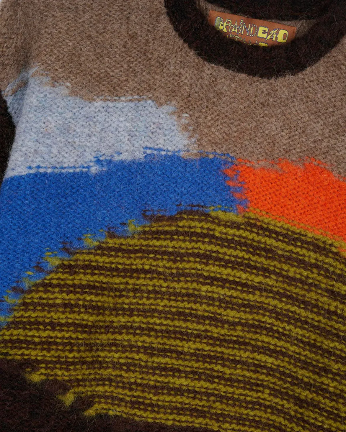BOXY KNIT SWEATER - BROWN MULTI quick dry NonRestrictive Design