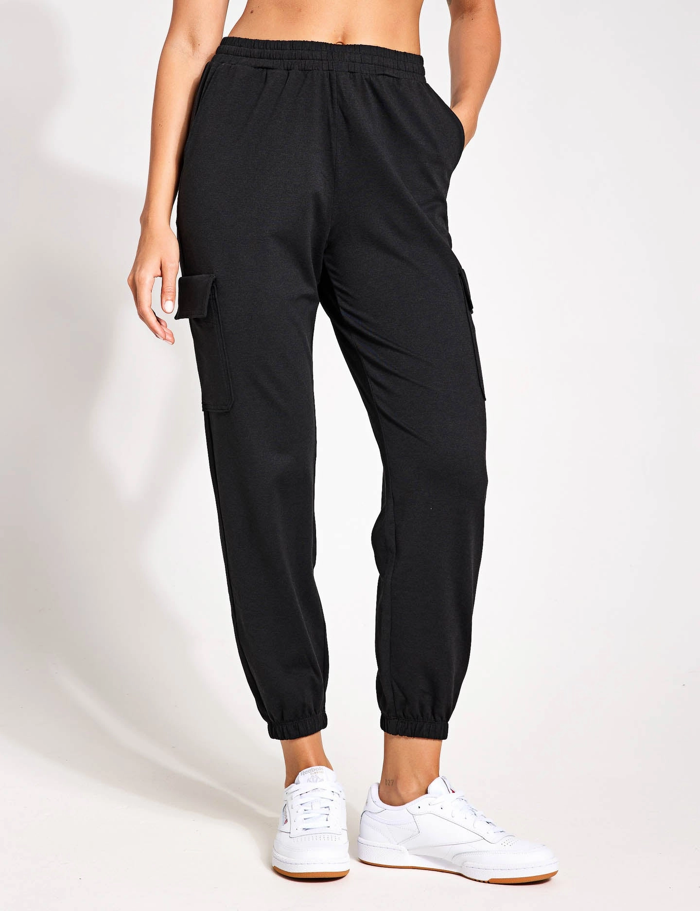 Boyfriend Cargo Jogger - Black Heather DynamicFitSystem