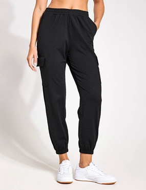 Boyfriend Cargo Jogger - Black Heather DynamicFitSystem