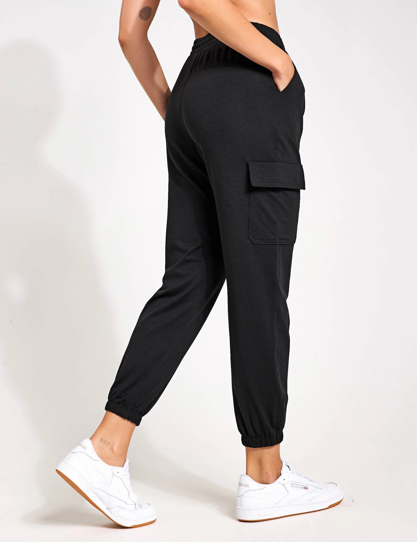 Boyfriend Cargo Jogger - Black Heather AirtightClosureSystem