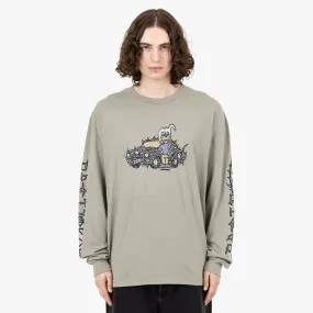 Brain Dead Bio Dog Long Sleeve T-shirt / Seagrass beach scene Halter neck