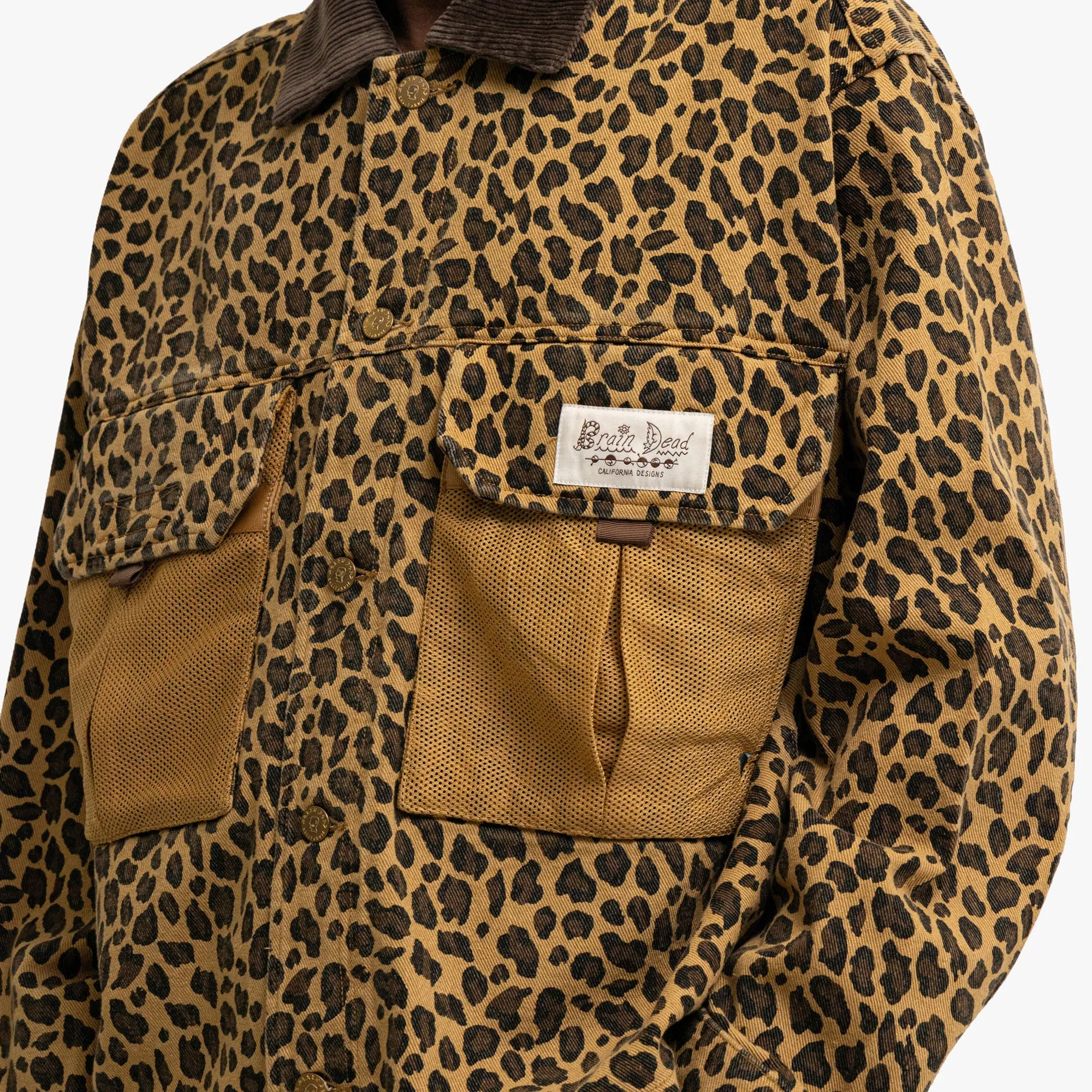 Odor Resistant Finish Brain Dead Chore Jacket Leopard
