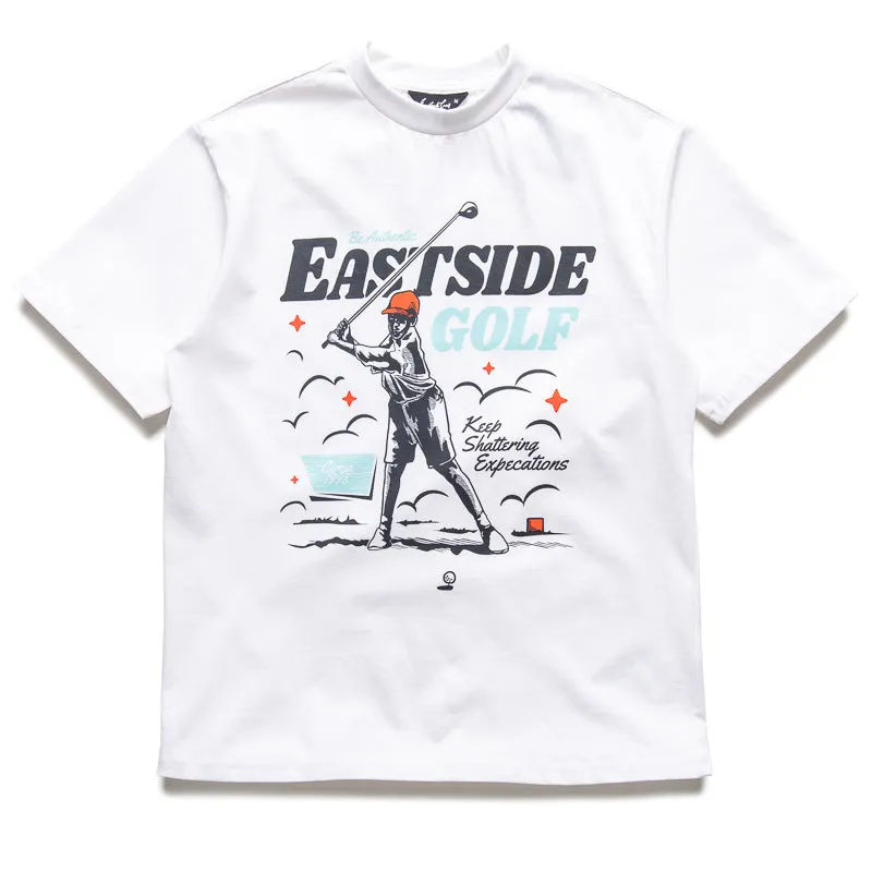 Pockets Eastside Golf Keep Shattering Expectations Tee - White