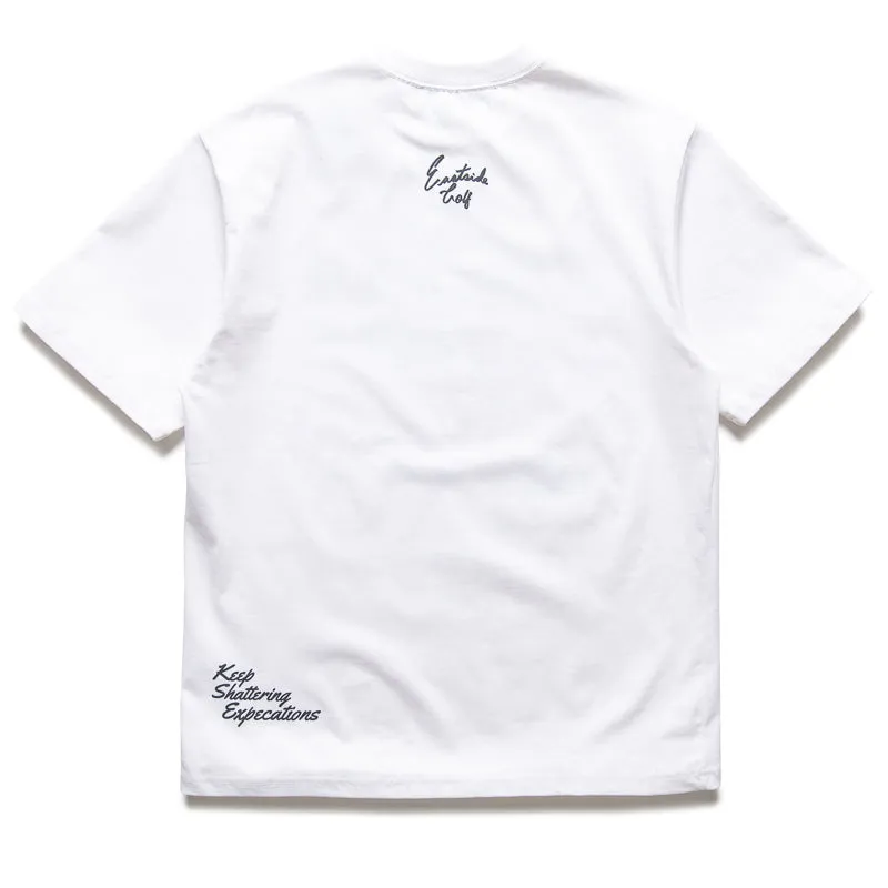 wrap silhouette Eastside Golf Keep Shattering Expectations Tee - White
