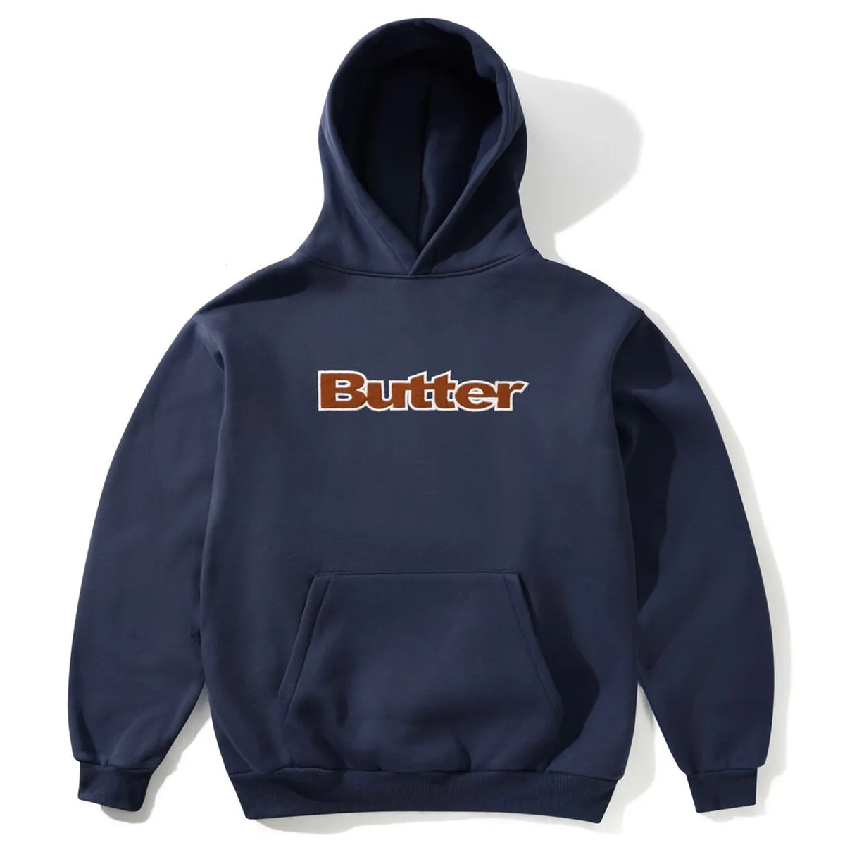 Butter Goods - Ripstop Logo Applique Hoodie Navy Statement Piece Carnival wear