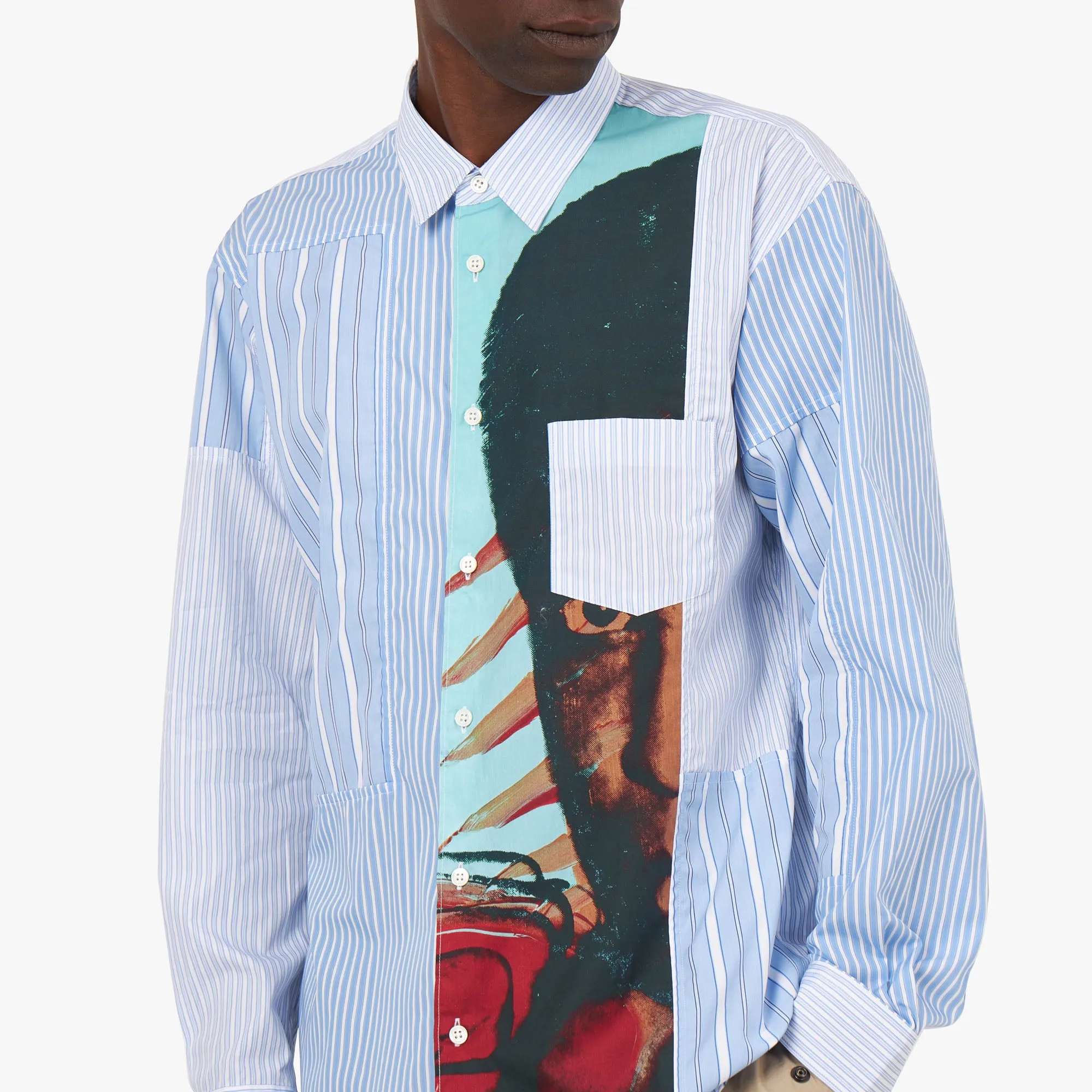 Eco-Friendly Choice Beach Ready COMME des GAR?ONS Andy Warhol Cotton Shirt / Stripe