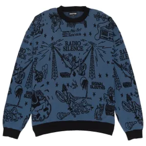 PASS~PORT Eyeball Knit Sweater - Black / Harbour Blue Yoga wear