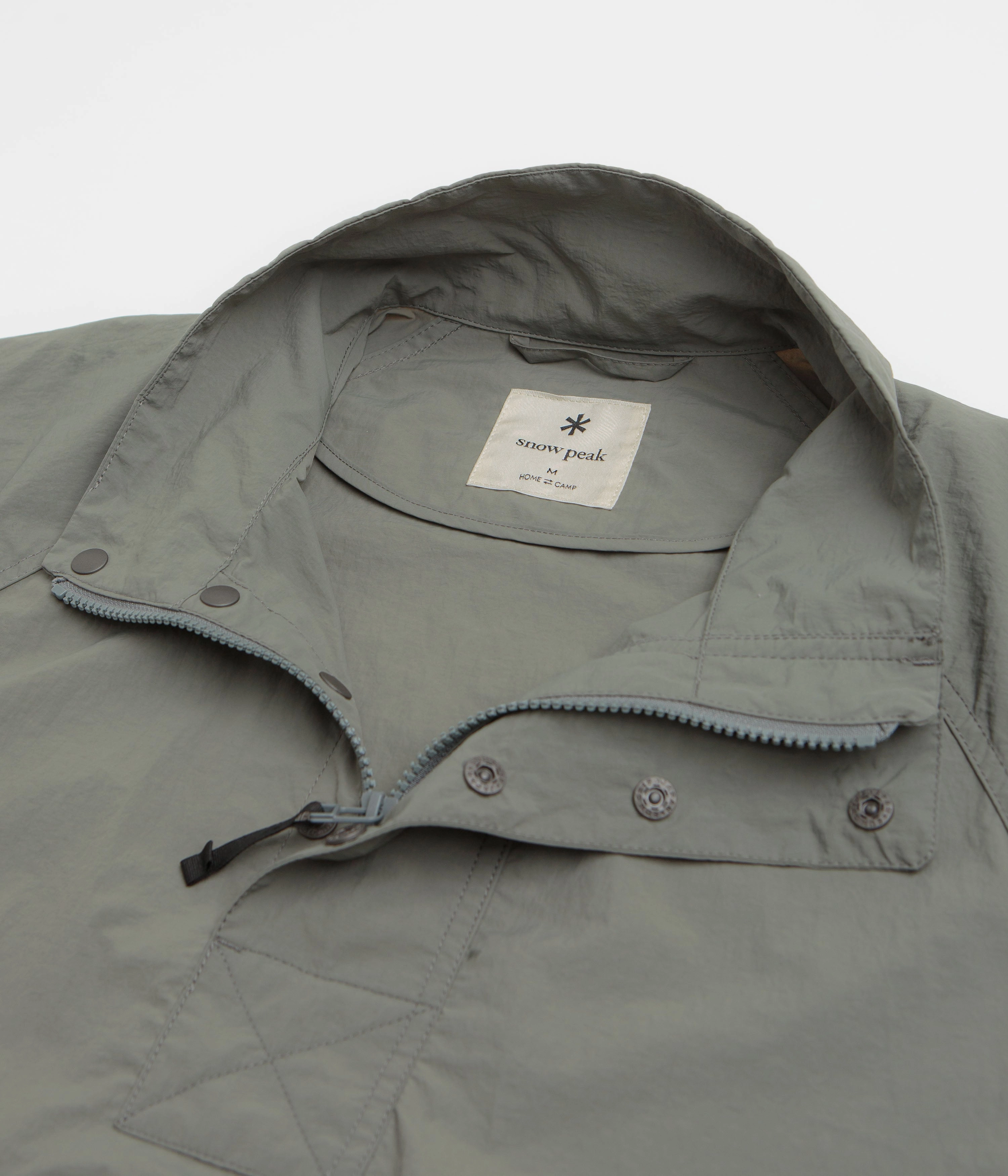 Headband Reflective details Snow Peak Nylon Tussah Anorak - Light Olive