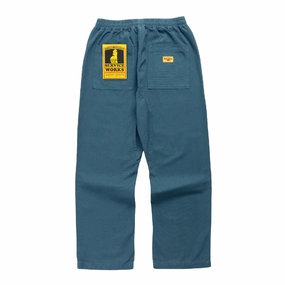 Service Works Canvas Chef Pant - Petrol Plaid detail