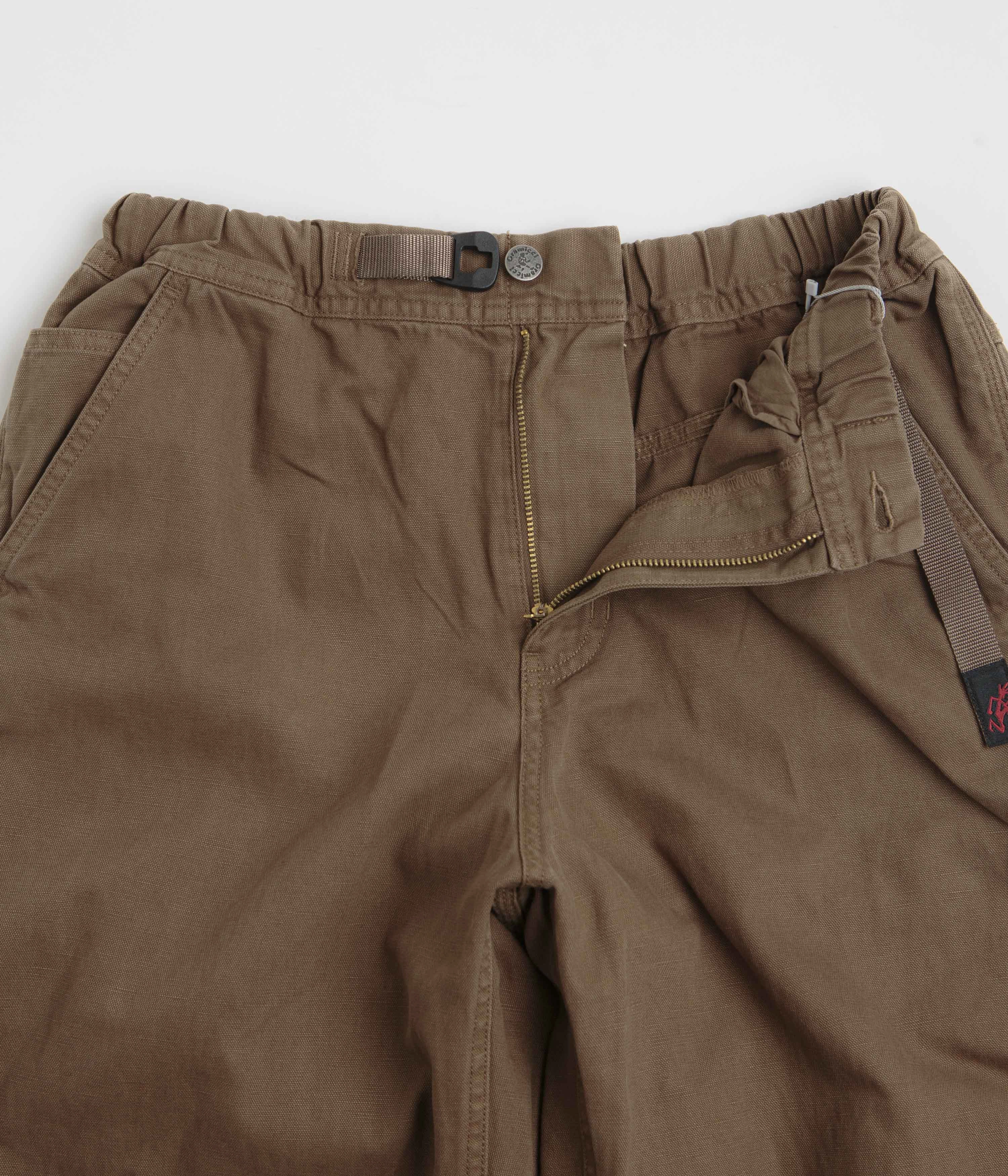 Low Maintenance Low Bulk Design Gramicci Canvas Work Pants - Chocolate Aged