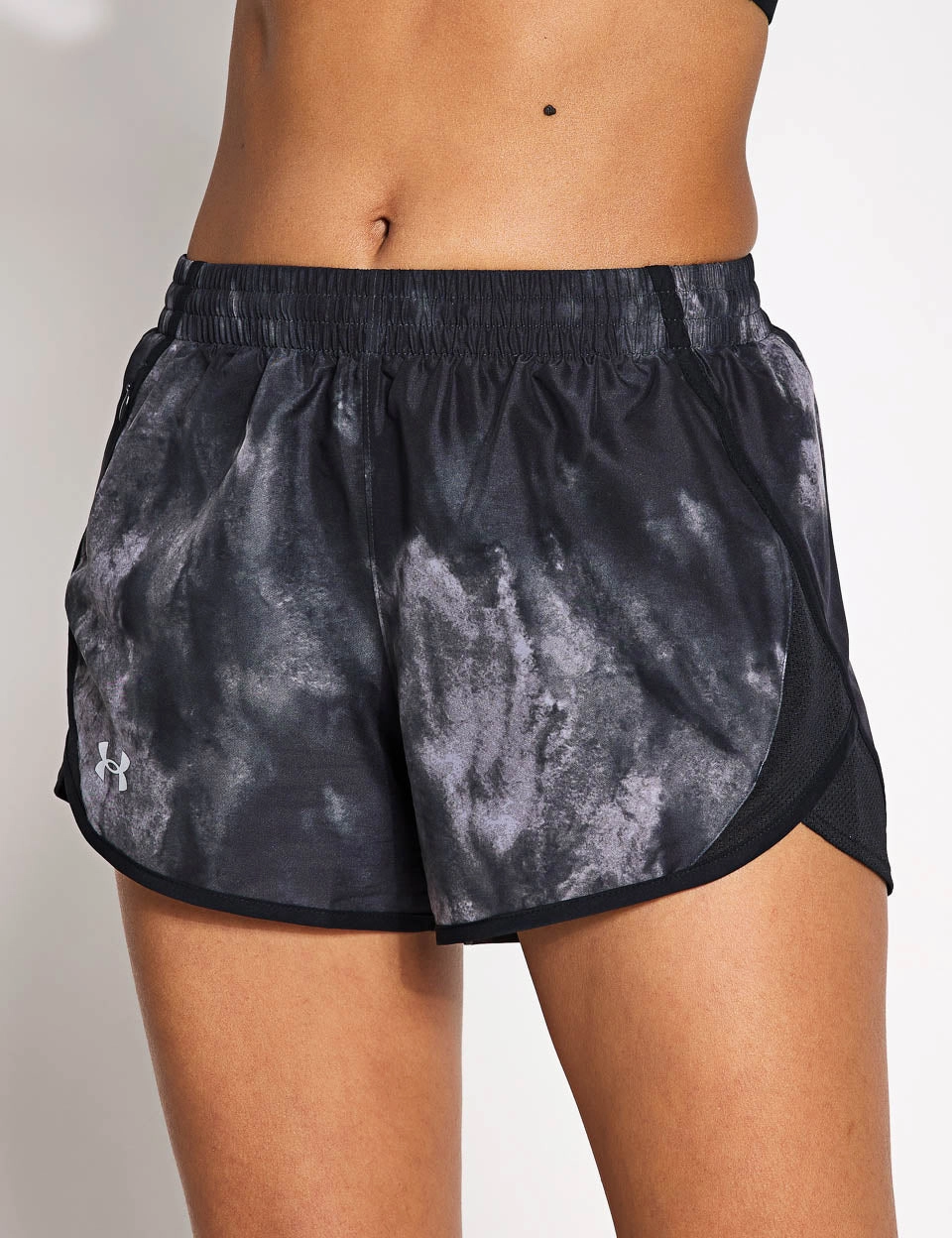 Fly-By Printed 3" Shorts - Black/Reflective skiing gear