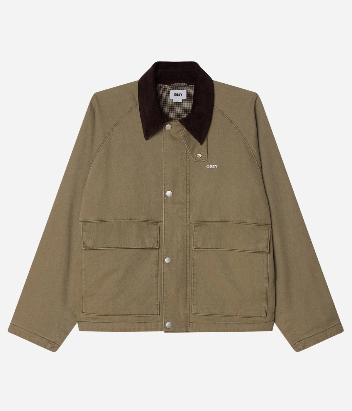 Reversible Dual Layer Adjustable drawstring Obey Caden Work Jacket