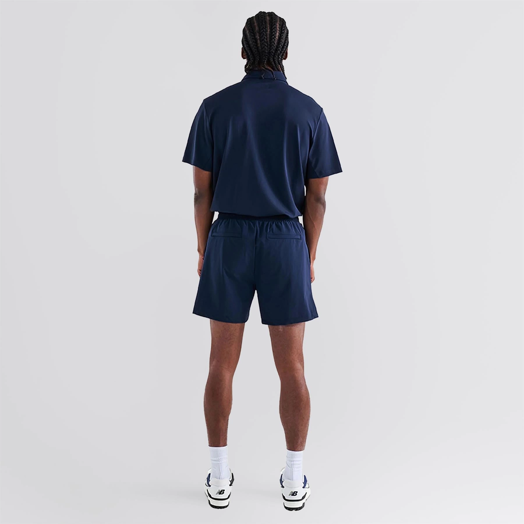All Day Comfort Fit Airy Design Performance Poly Tech Shorts Navy