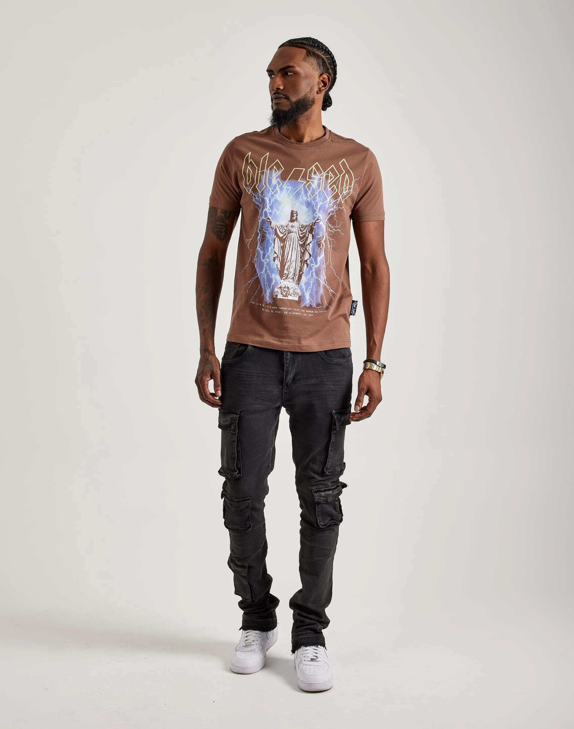 Blessed UK From Those Above Tee HighElasticity Fiber Urban Chic