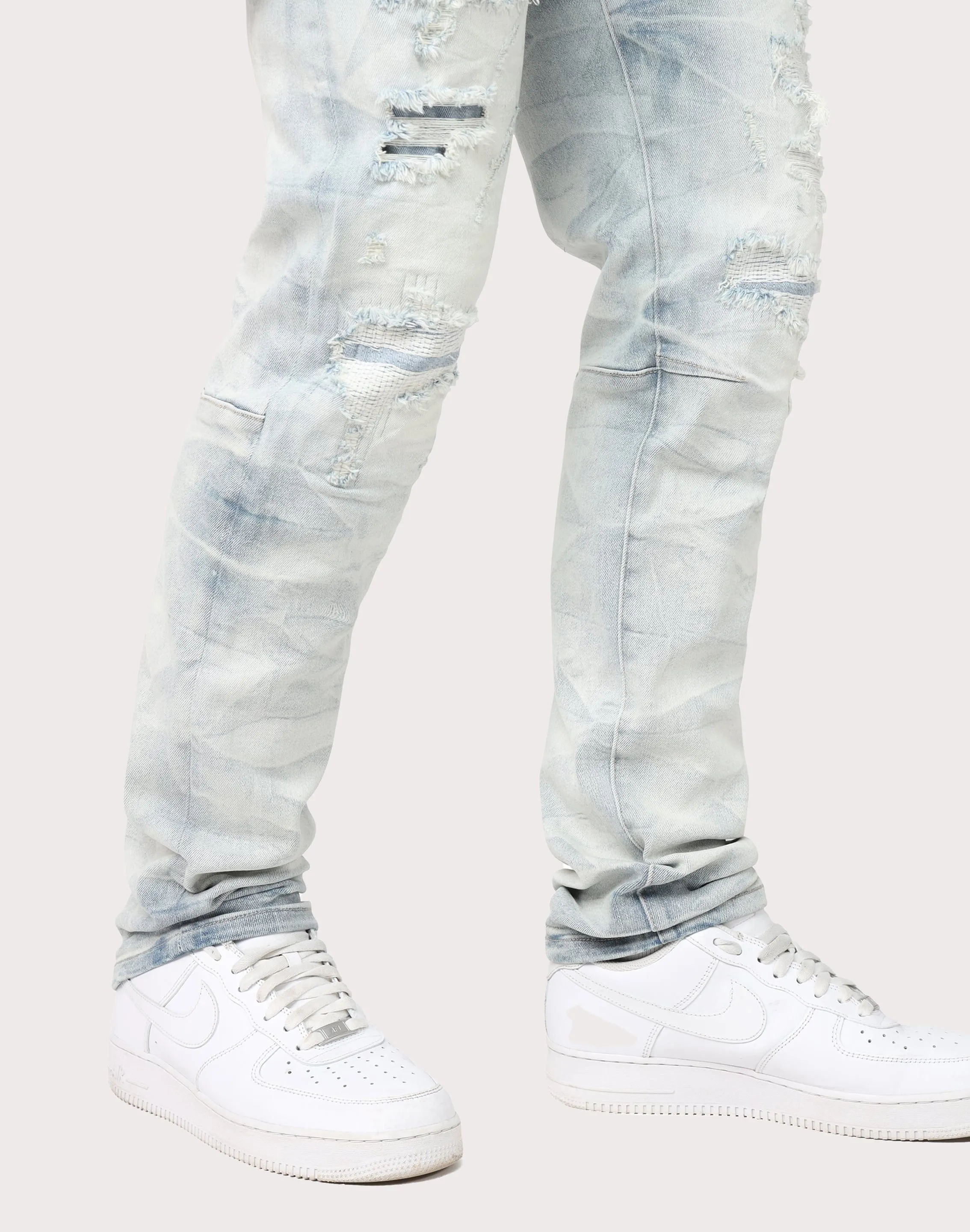 Grindhouse Slim Fit Vintage Wash Jeans Universal Clasp Mechanism
