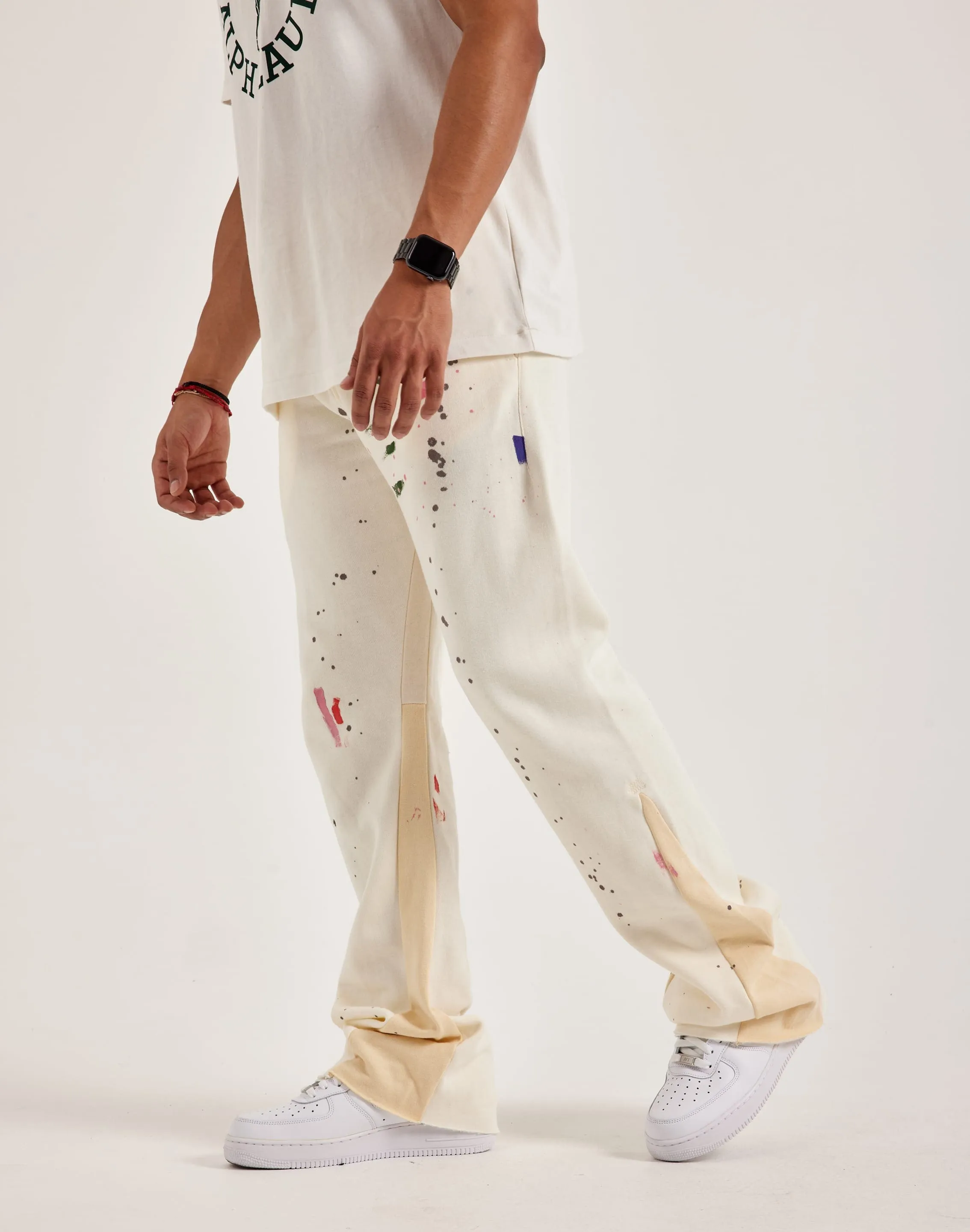 Wrinklefree Rich Tone MNML Contrast Bootcut Sweatpants