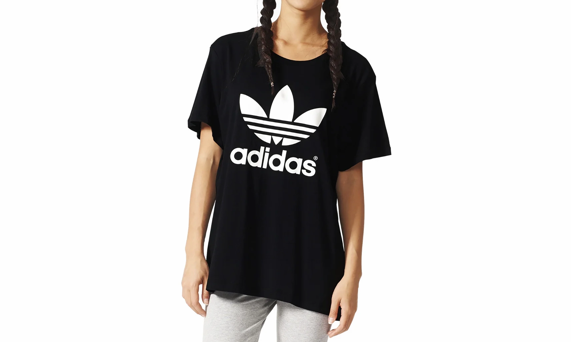 Boyfriend Trefoil T-Shirt "Black / White" Vacation Mood