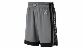 Brooklyn Nets Nba Edition Shorts Mens Style : Cv8613 "GREY" Soul Ease Ventilation Panels