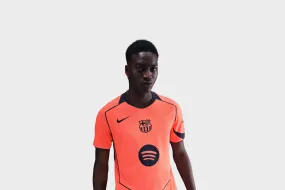 Nike FC Barcelona 2025/26 Stadium Third Jersey (Bright Mango/Midnight Navy/Midnight Navy) Durable Stitching