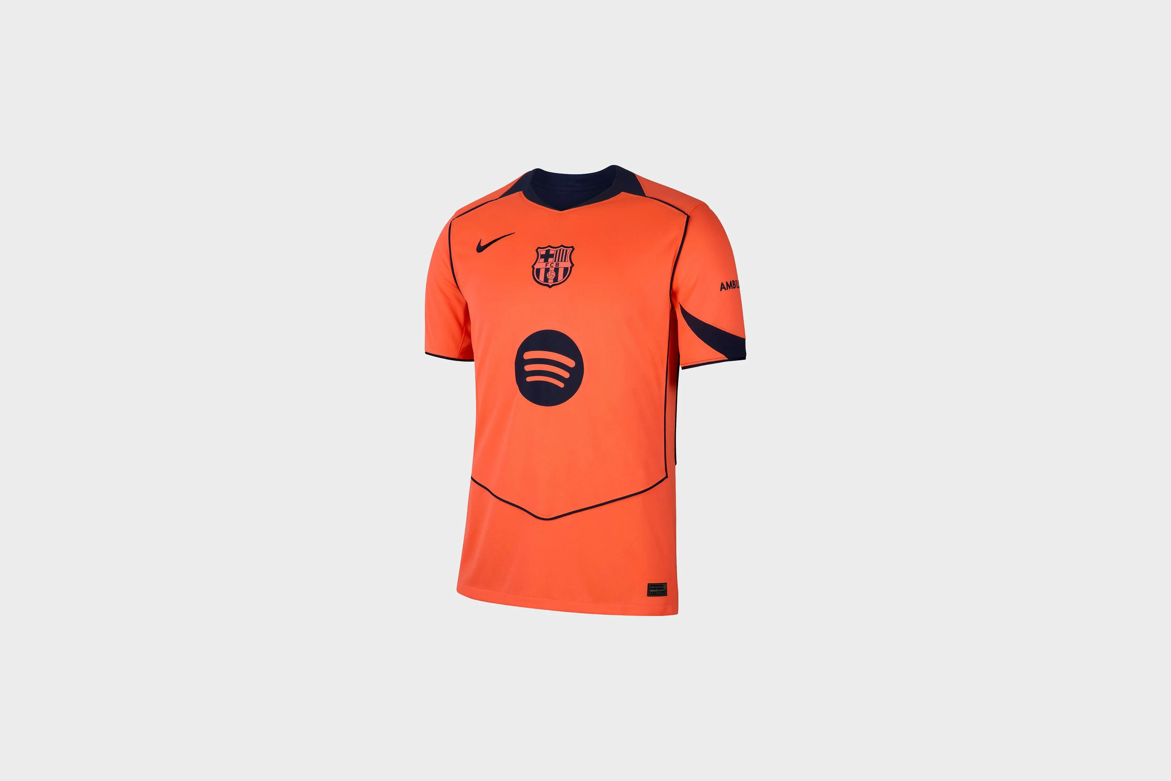 Nike FC Barcelona 2025/26 Stadium Third Jersey (Bright Mango/Midnight Navy/Midnight Navy) QuickReleaseFastener MultiFunctional Pockets