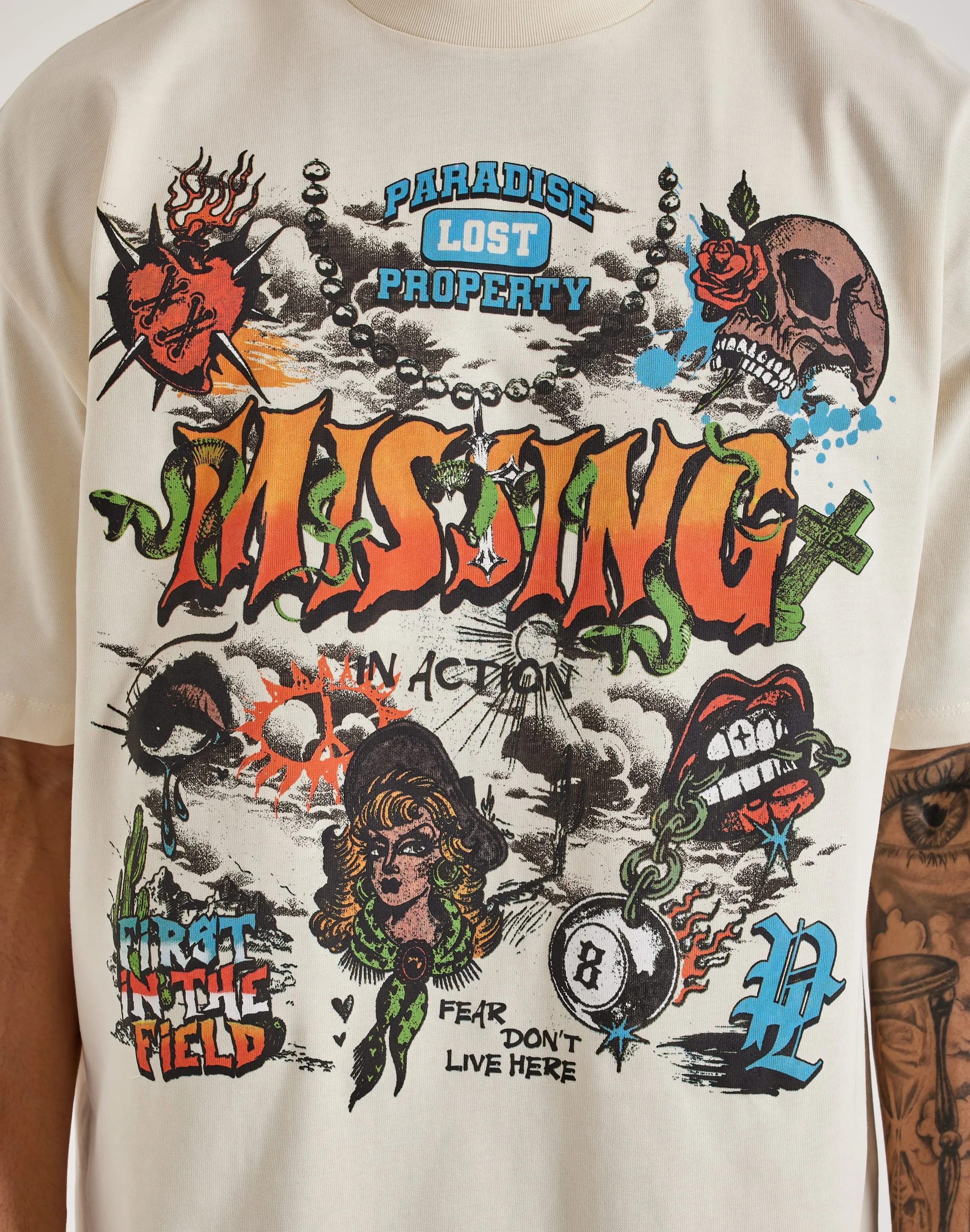 Paradise Lost Graffiti Tee Natural Fiber Blend
