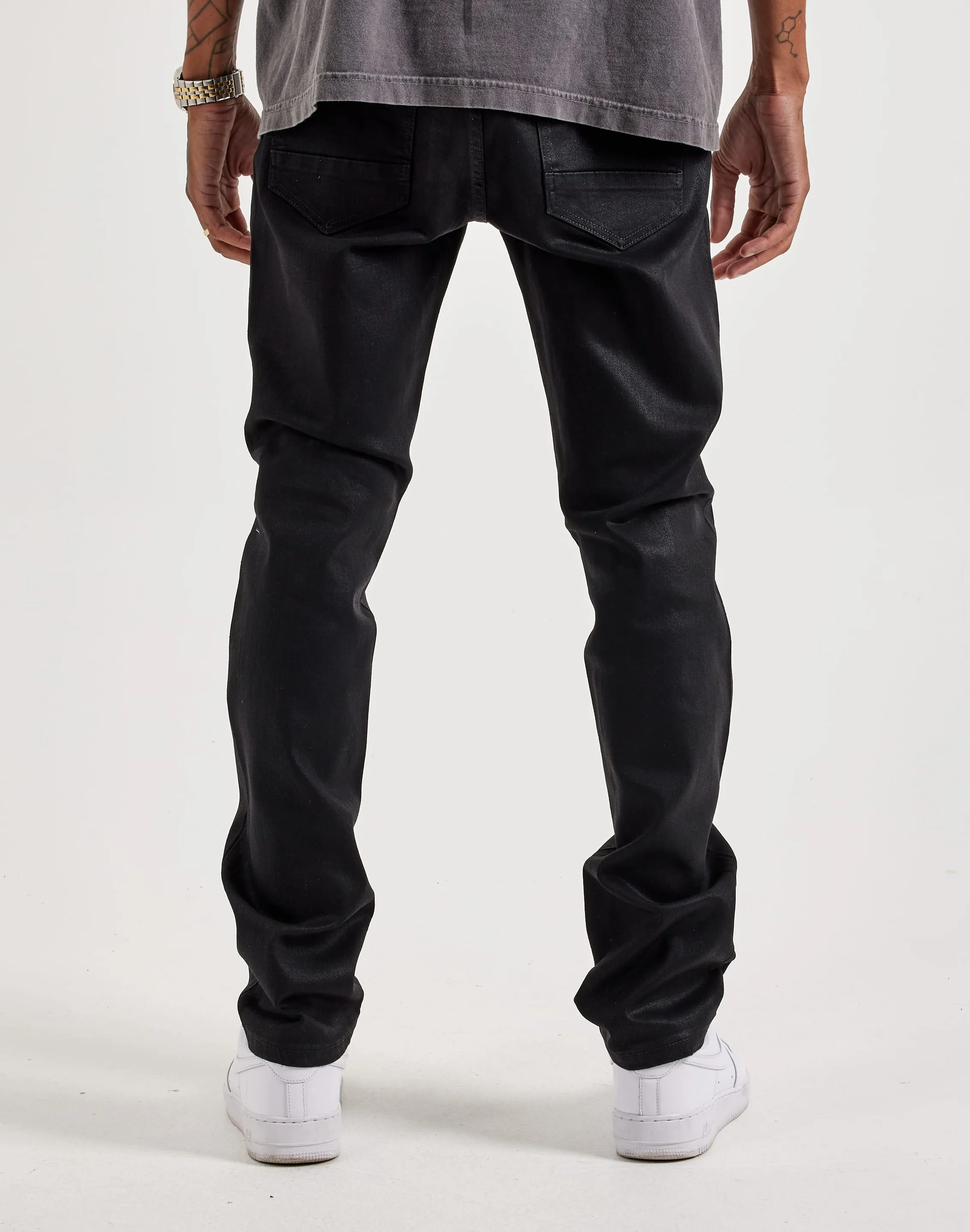 WAIMEA Wax Coated Slim Jeans Sharp Edge Vital Core