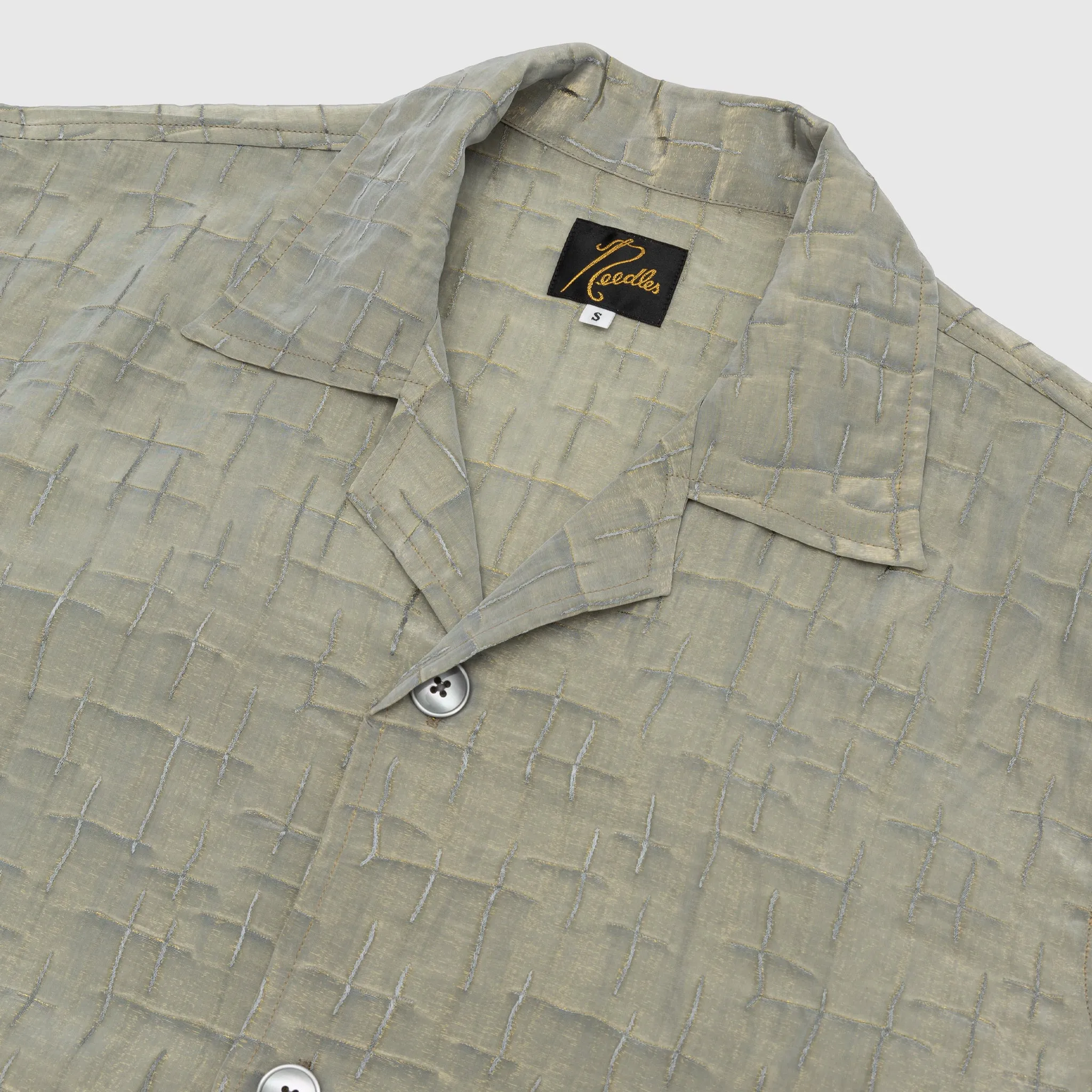 Sophisticated Elegance High-End Look BRIGHT CLOTH CROSS CABANA SHIRT