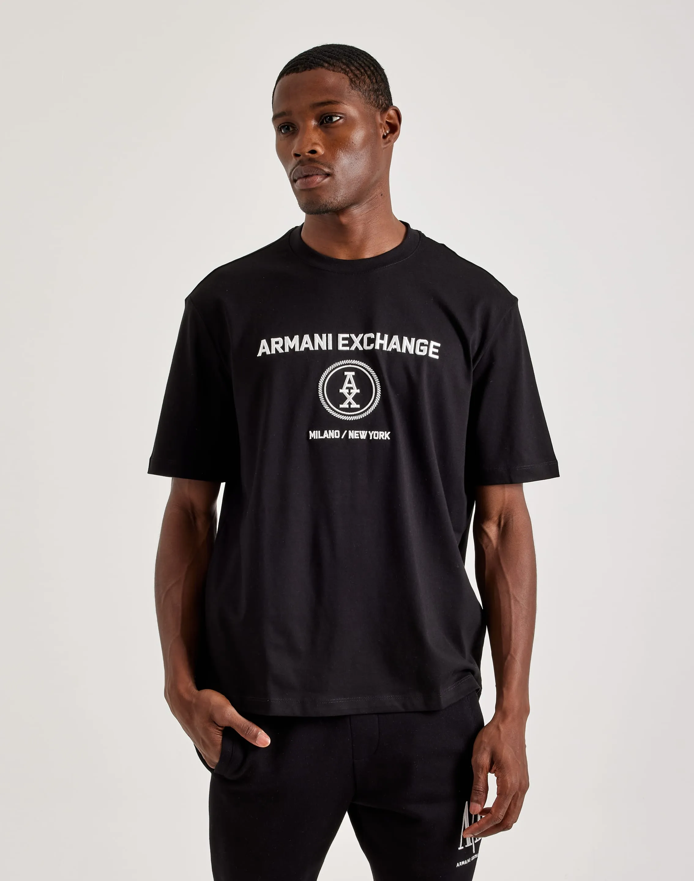 Armani Exchange Stacked Logo Tee Still Soul