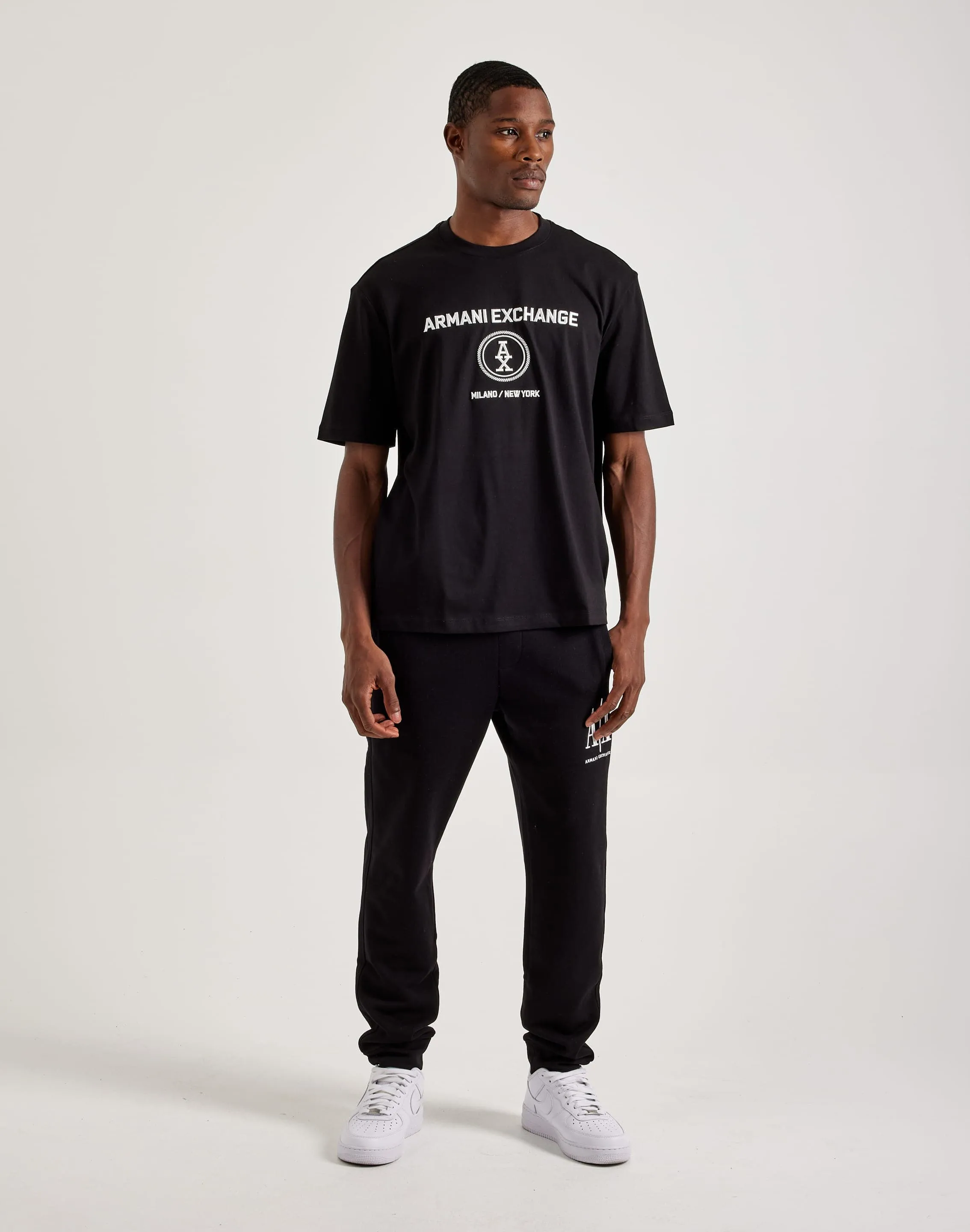 CrossBackStructure Armani Exchange Stacked Logo Tee