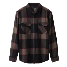 Brixton Bowery L/S  Flannel Shirt - Heather Grey / Charcoal garden party