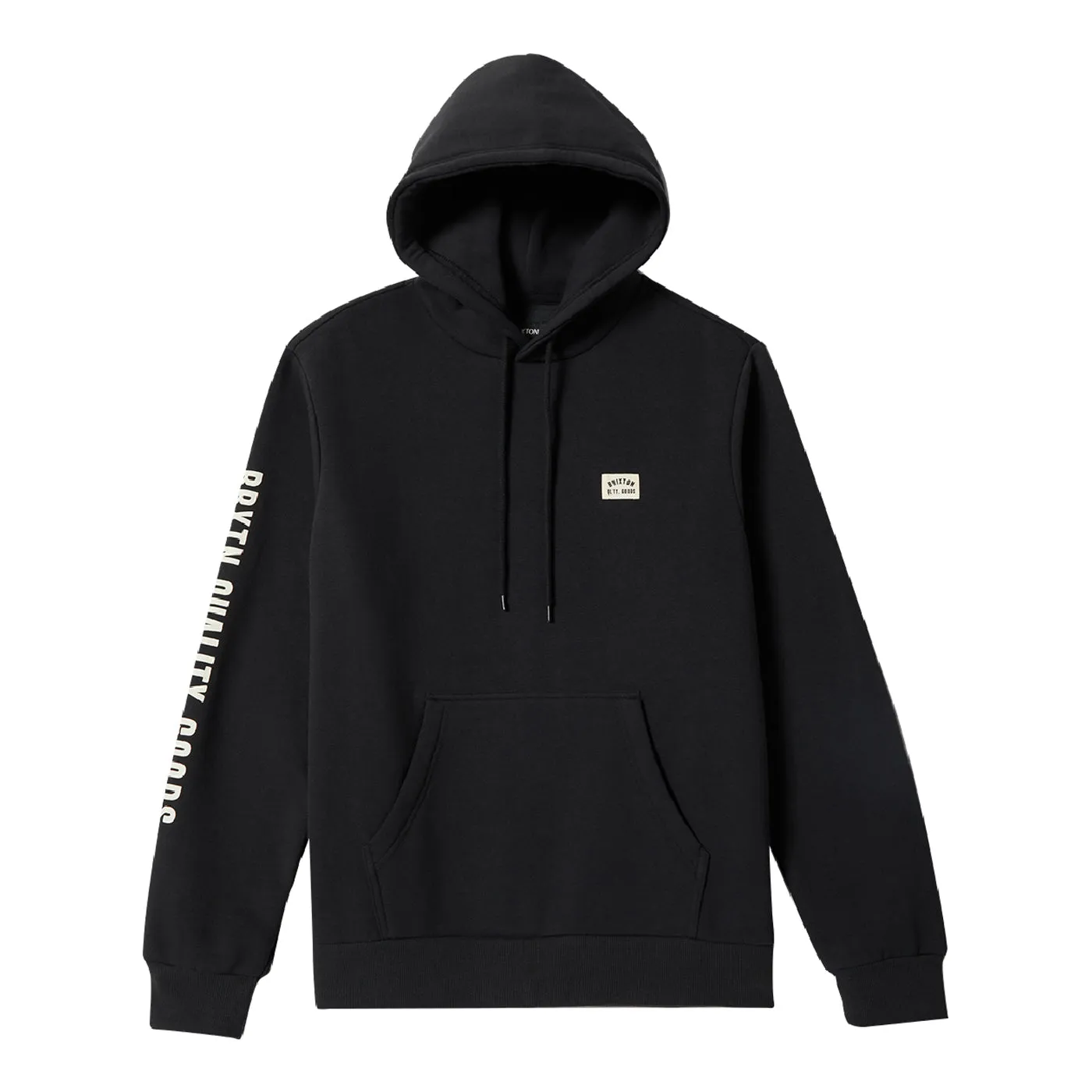 Thermal Insulation Brixton Woodburn Label Hoodie - Black