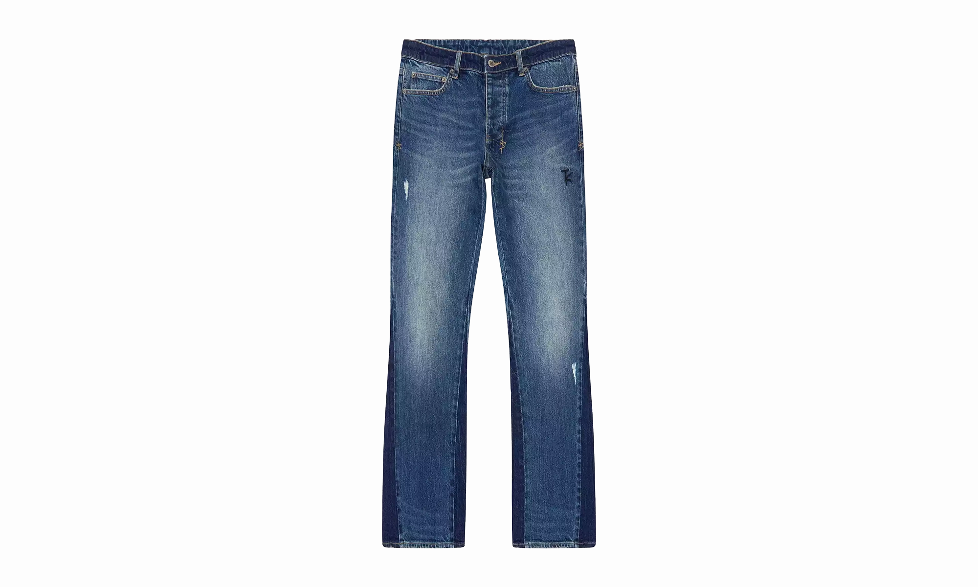 Premium Party Look Basic Outfit Bronko Trip Spliced Jeans "Blue"