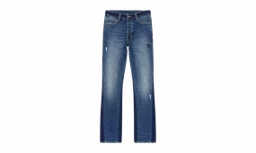 Premium Party Look Basic Outfit Bronko Trip Spliced Jeans "Blue"