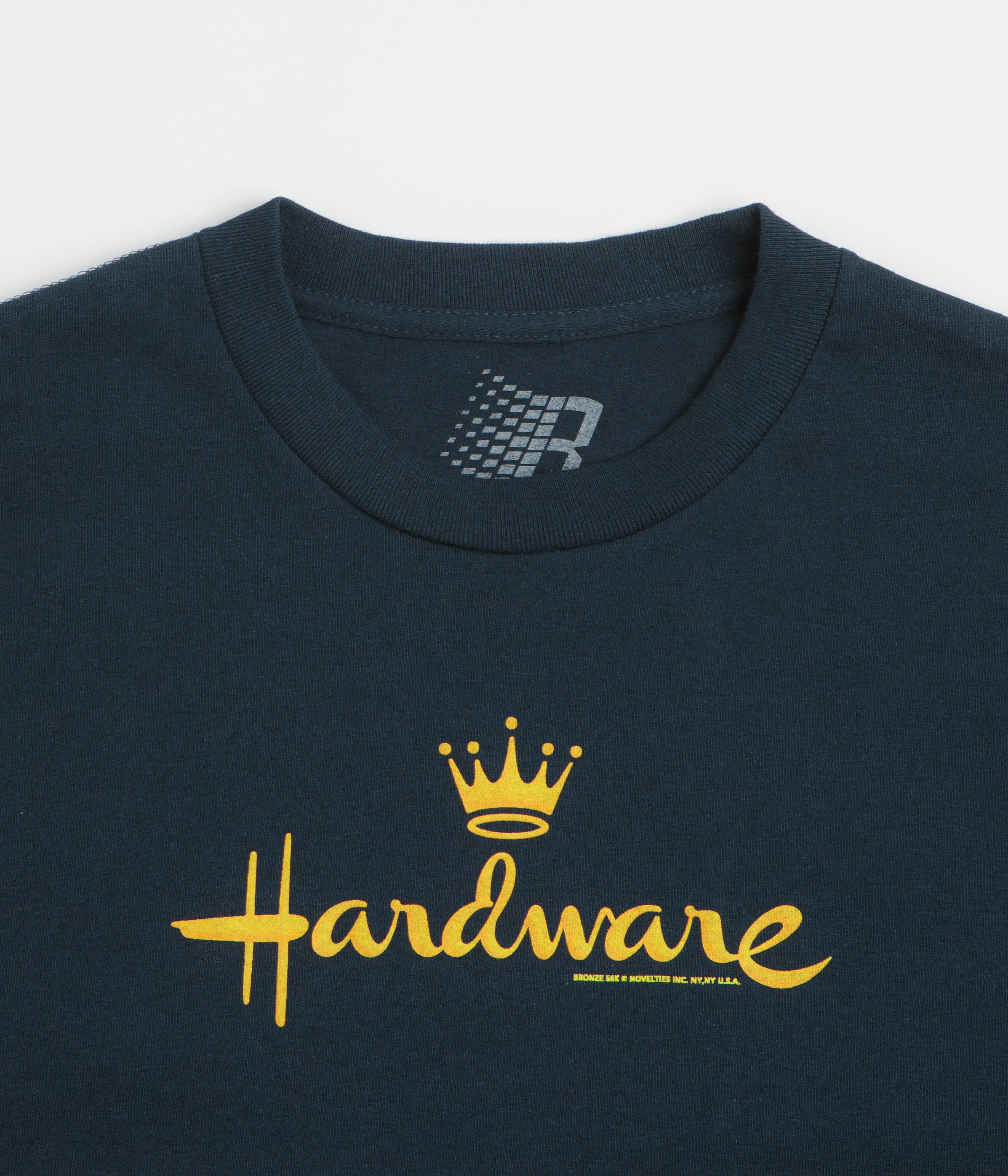 neon hem Bronze 56K Ballmark T-Shirt - Navy