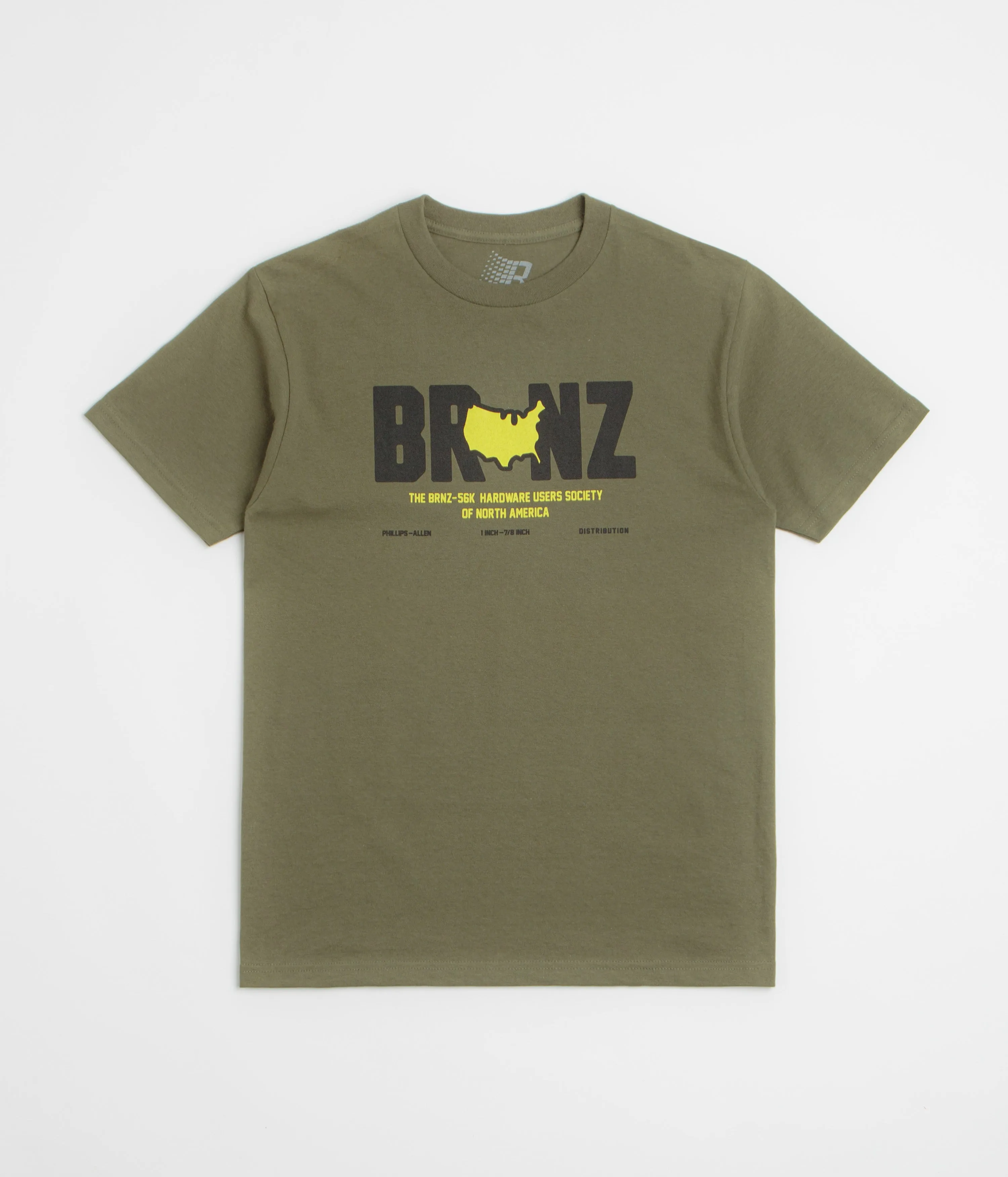 Bronze 56K Brnz T-Shirt - Military Green Bound Armhole Edges