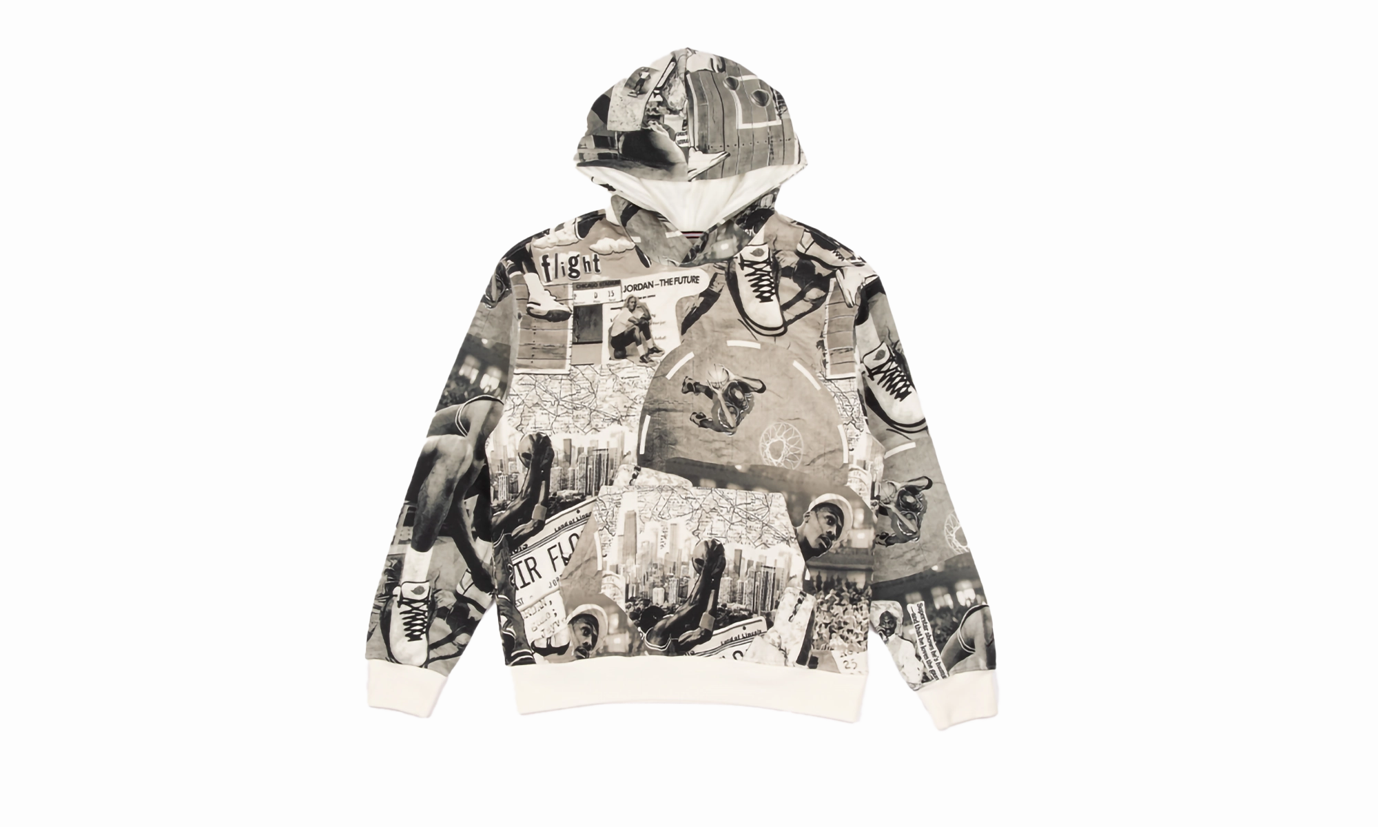 Royal Charm Brooklyn Fleece Printed Pullover Hoodie "BLACK"