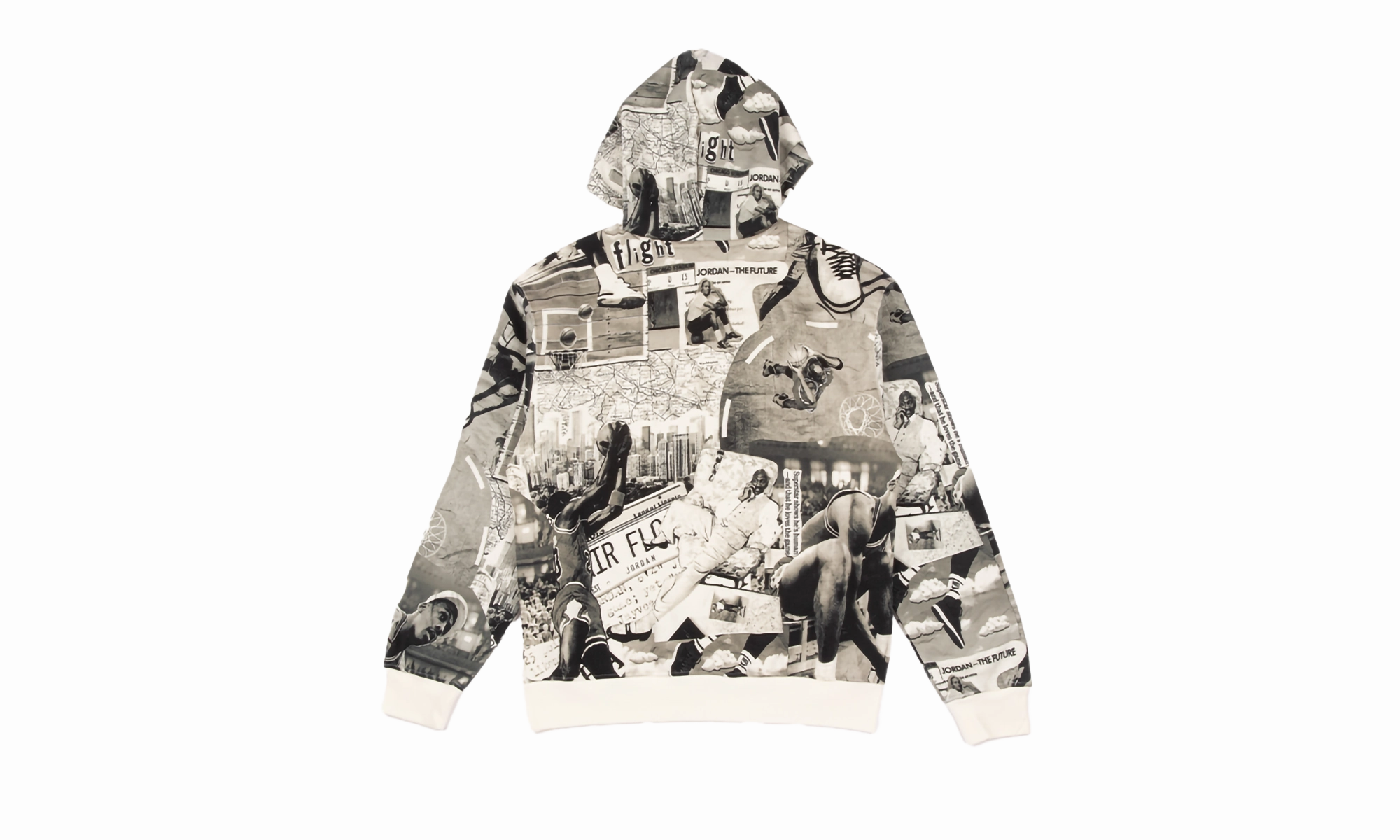 Quiet Luxury Brooklyn Fleece Printed Pullover Hoodie "BLACK"