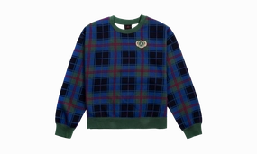 Zero Core Brooklyn Women's Fleece Crew Womens Style : Dv1996 "GREEN/BLUE"