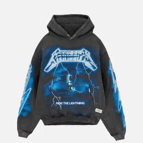 METALLICA RIDE THE LIGHTNING HOODIE - VINTAGE GREY Student Cool