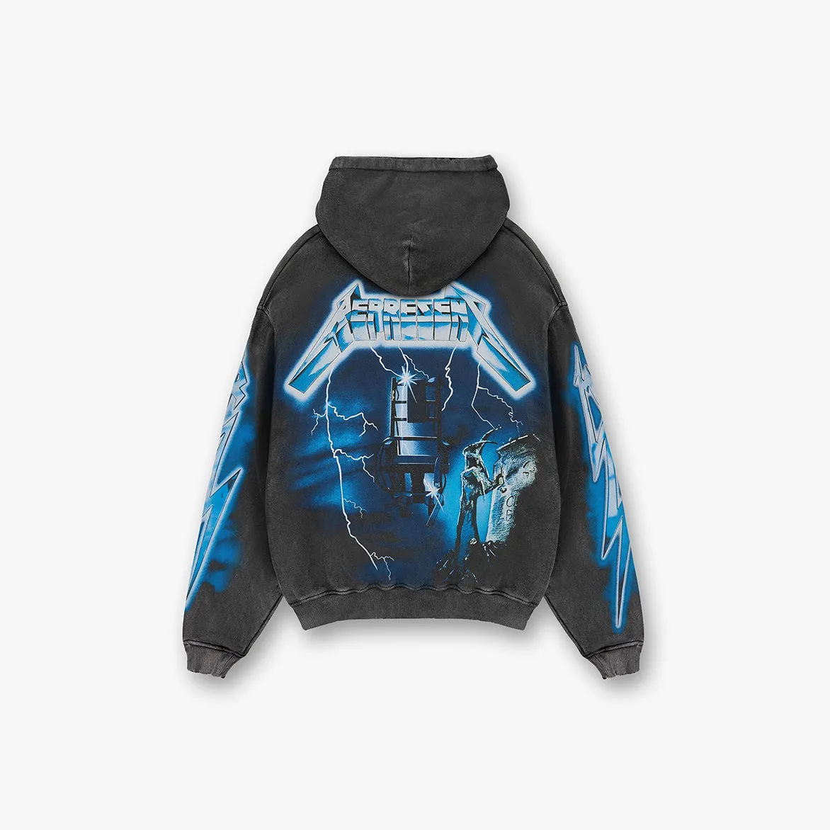 Frost Glow Gentle Glow METALLICA RIDE THE LIGHTNING HOODIE - VINTAGE GREY