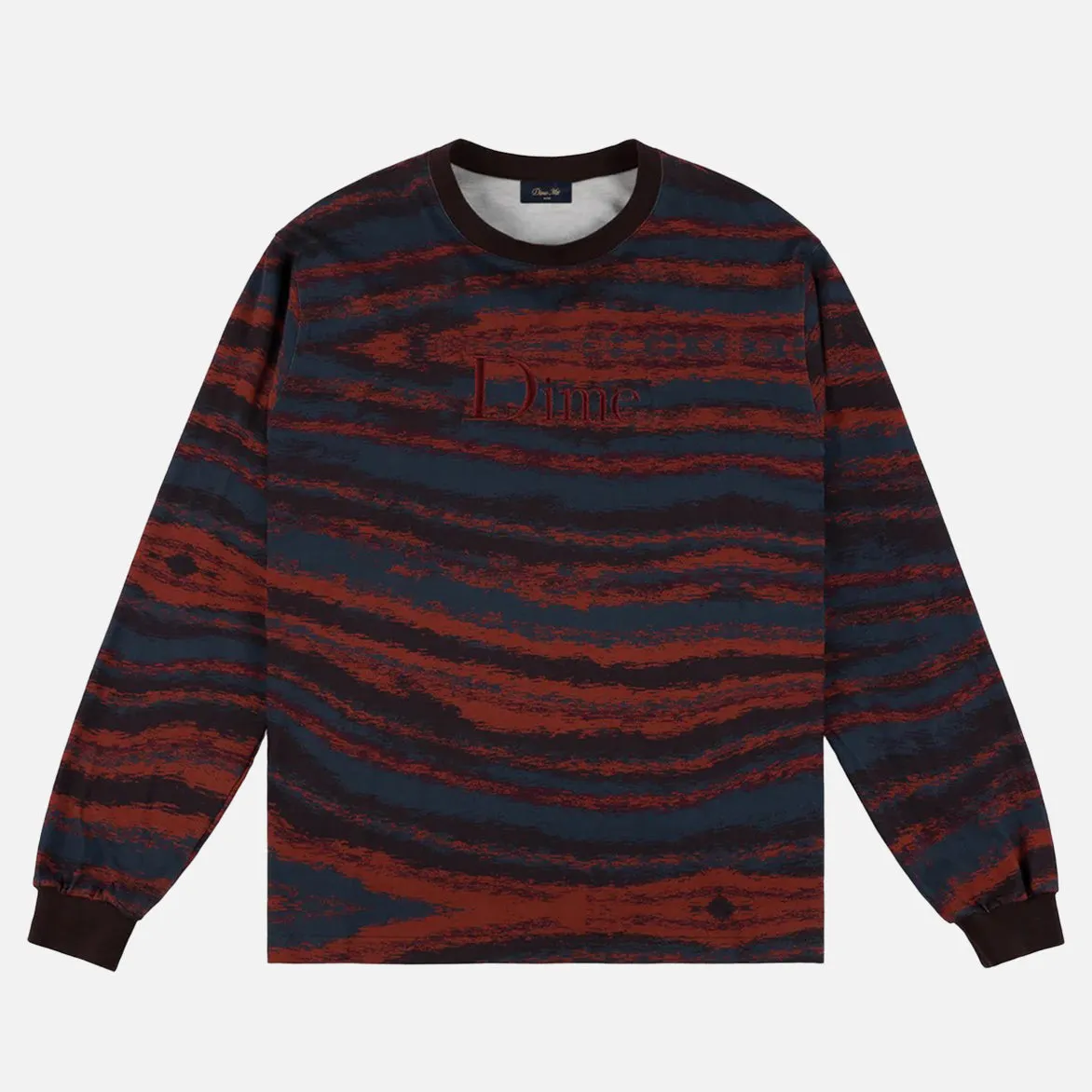 BRUSHSTROKE LS SHIRT - BORDEAUX Fresh Glow StaticFree Lining