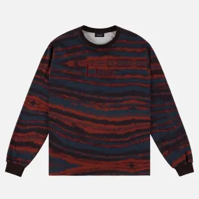 Soft Flow BRUSHSTROKE LS SHIRT - BORDEAUX