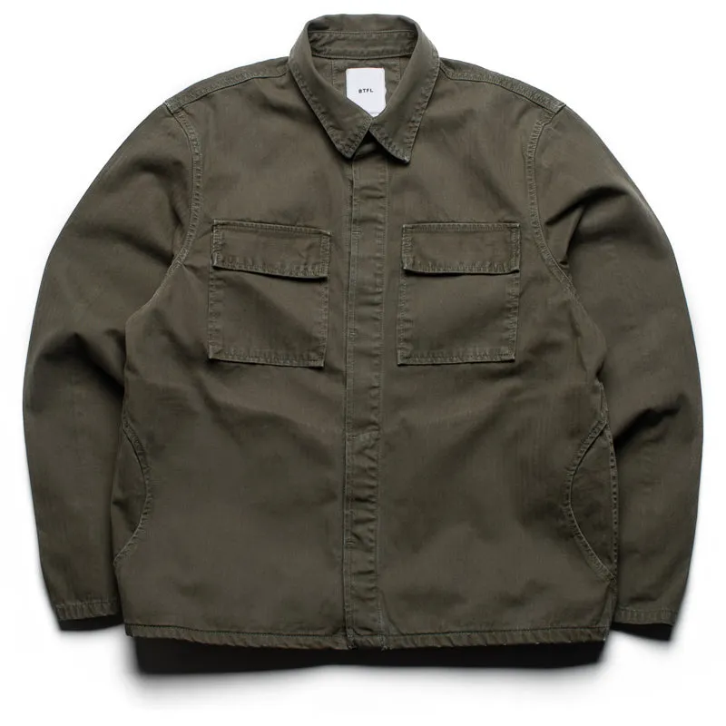 Lounge Comfort Tagless Labeling BTFL Field Overshirt - Jungle Green