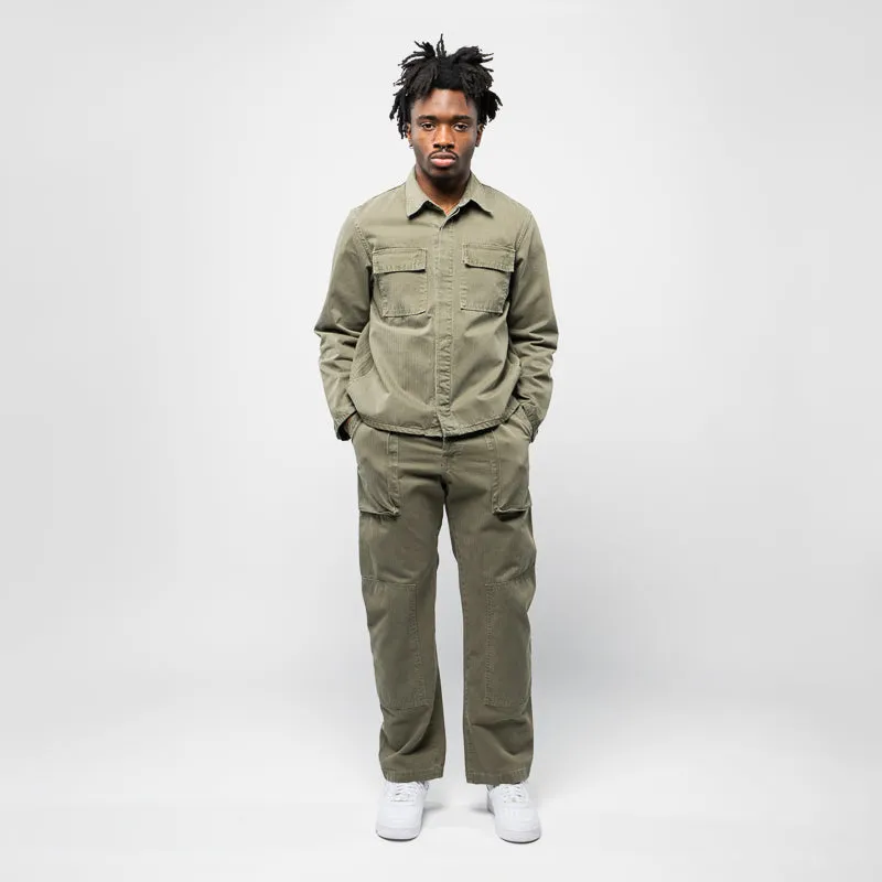 Plus Size Fit Essential Wardrobe BTFL Field Overshirt - Jungle Green