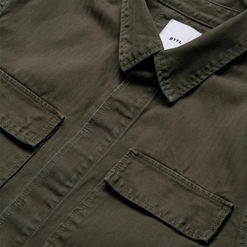 Bold Print BTFL Field Overshirt - Jungle Green